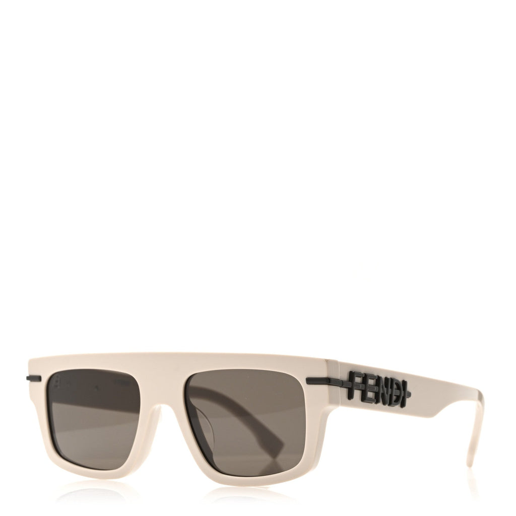 Fendi Rectangle Sunglasses — Beige