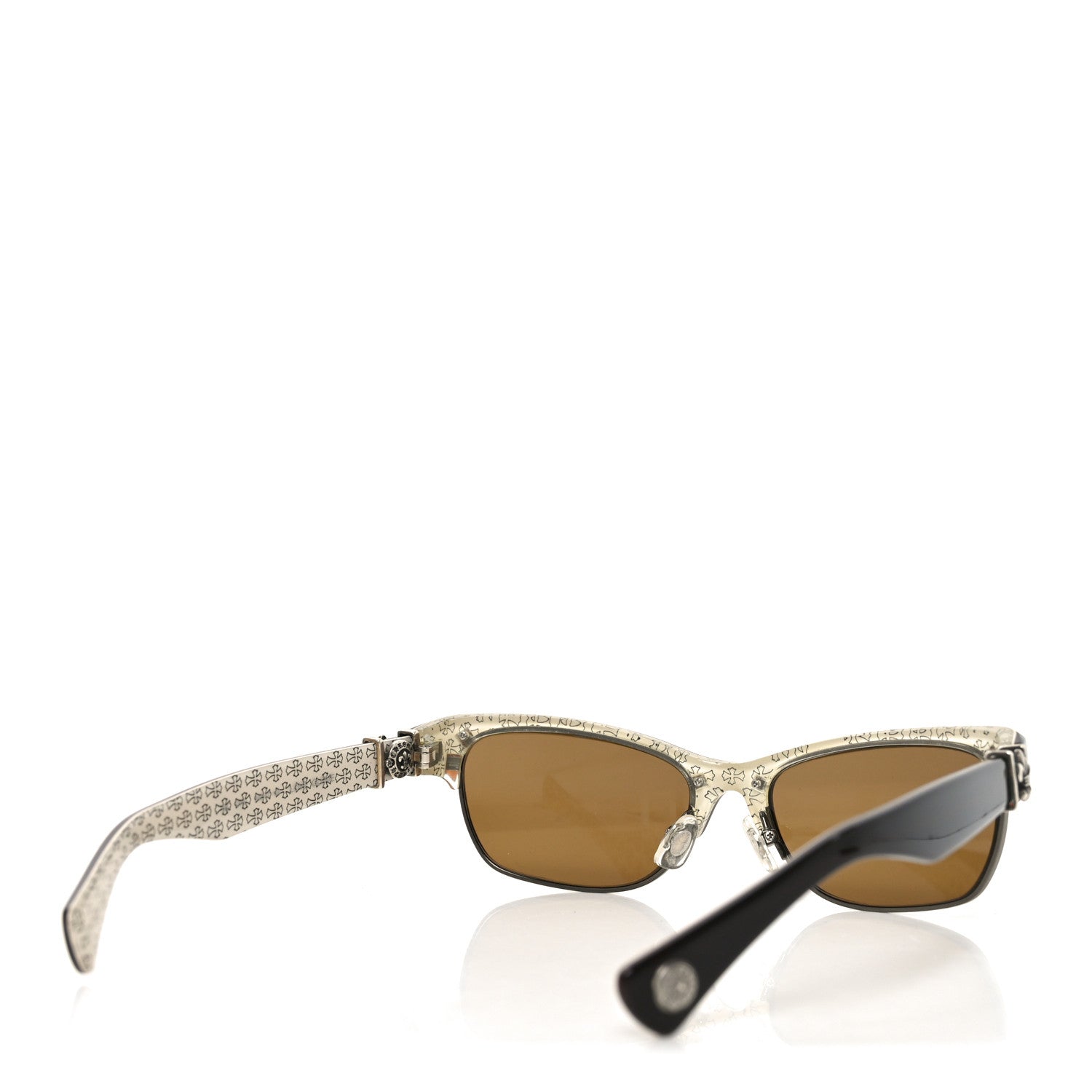 Chrome Hearts Square Sunglasses — Brown