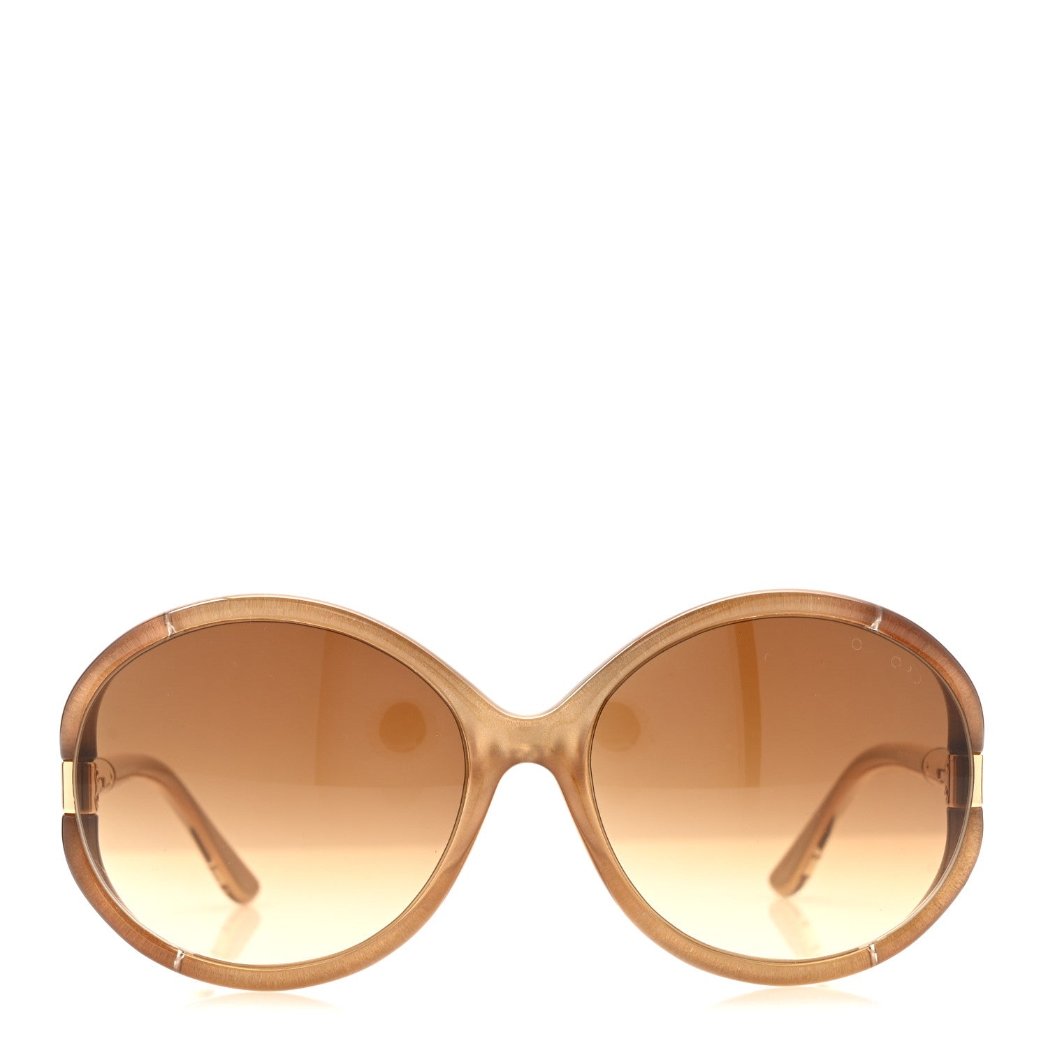 Tom Ford Round Sunglasses — Brown TF124