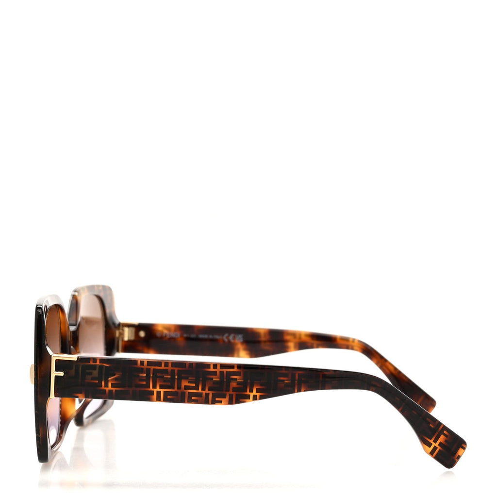 Fendi Square Sunglasses — Havana