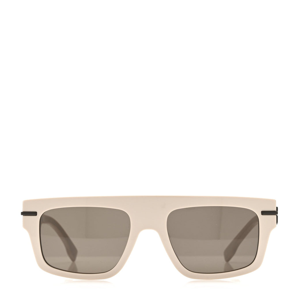 Fendi Rectangle Sunglasses — Beige