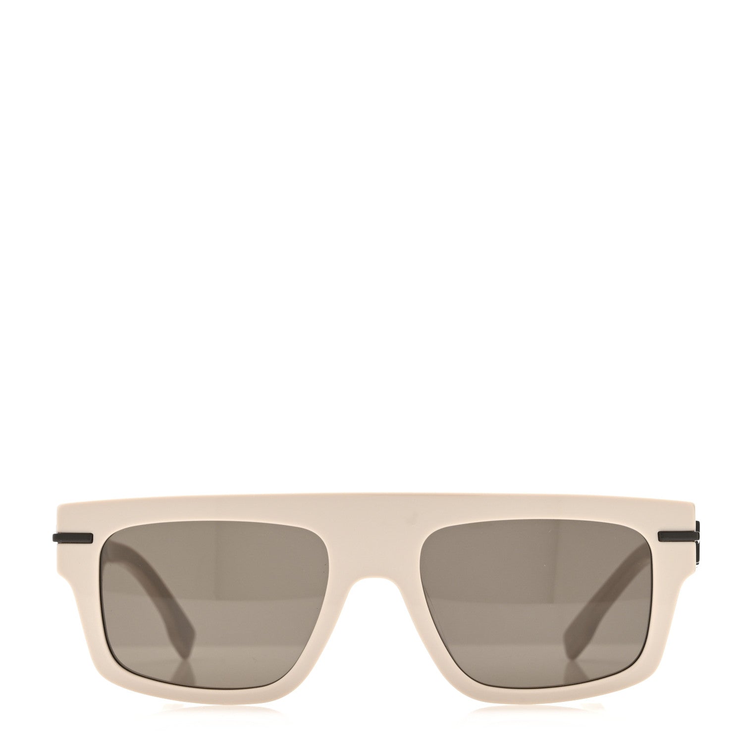 Fendi Rectangle Sunglasses — Beige
