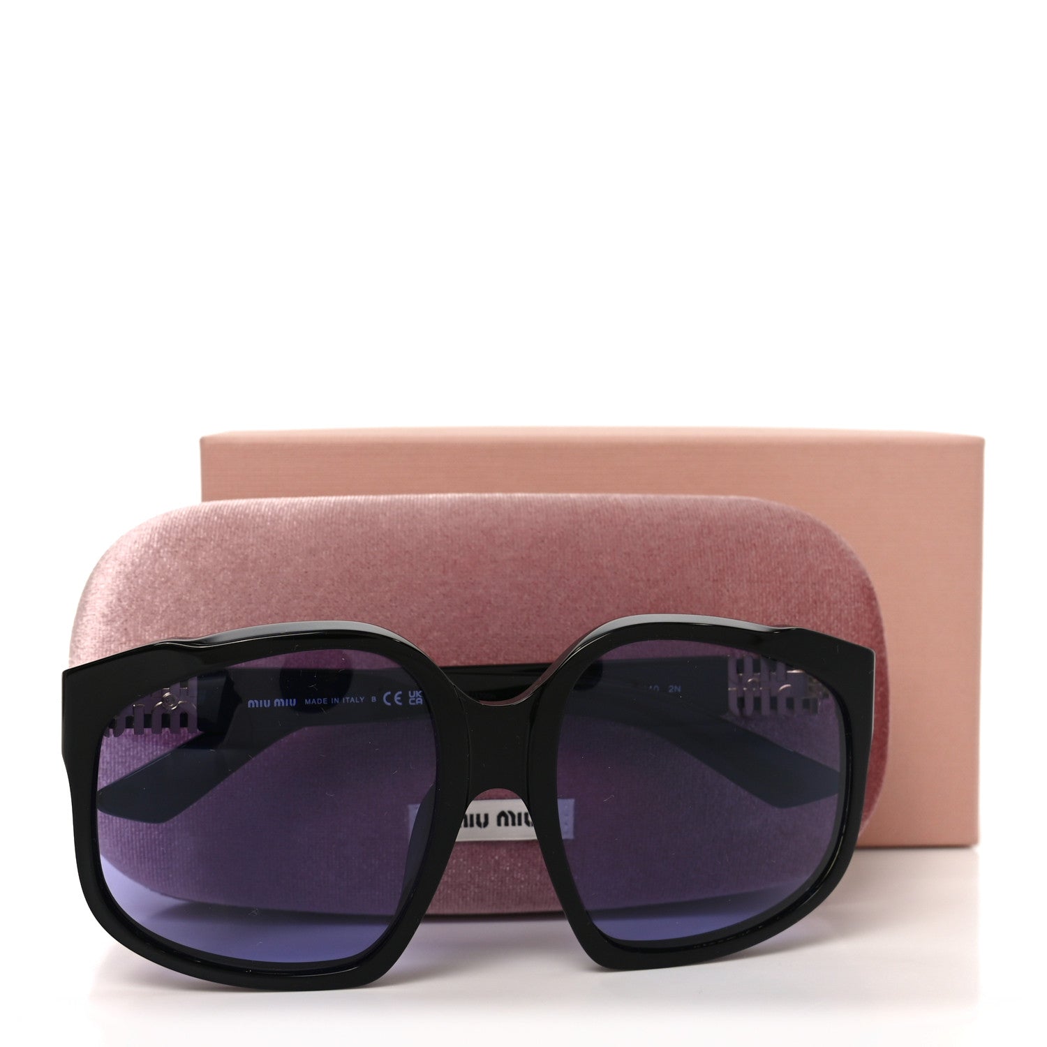 Miu Miu Square Sunglasses — Black