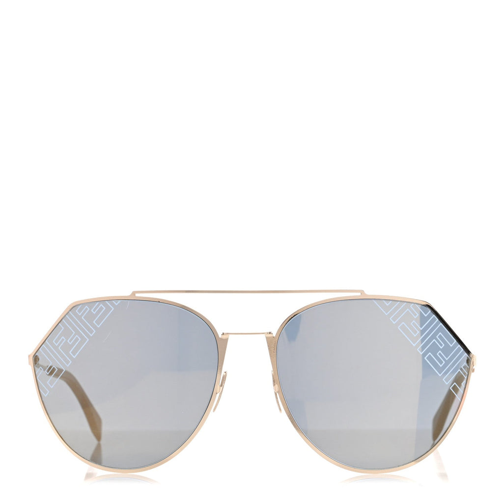 Fendi Aviator Sunglasses — Gold