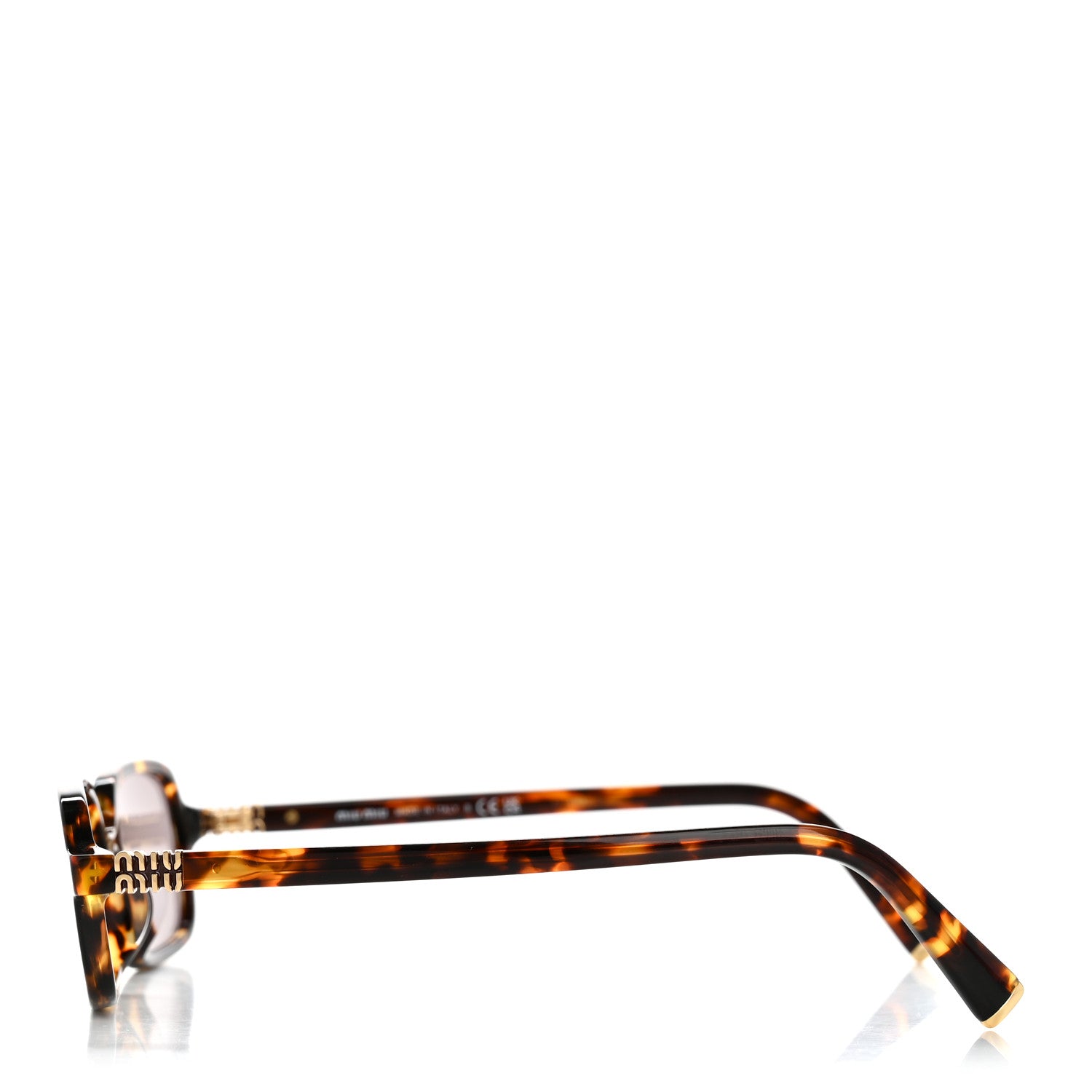 Miu Miu Rectangle Sunglasses — Beige SMU11Z