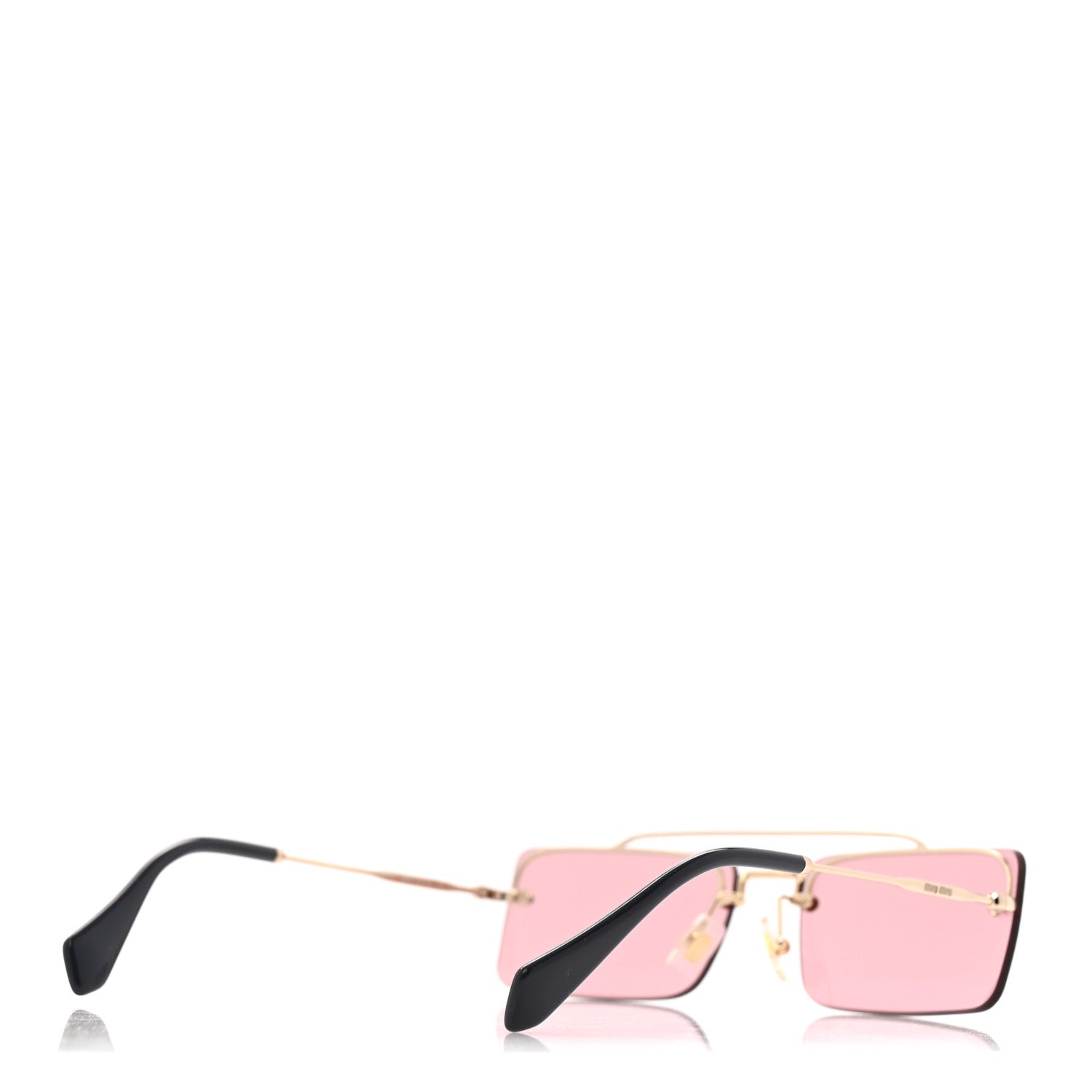 Miu Miu Rectangle Sunglasses — Pink SMU 59T