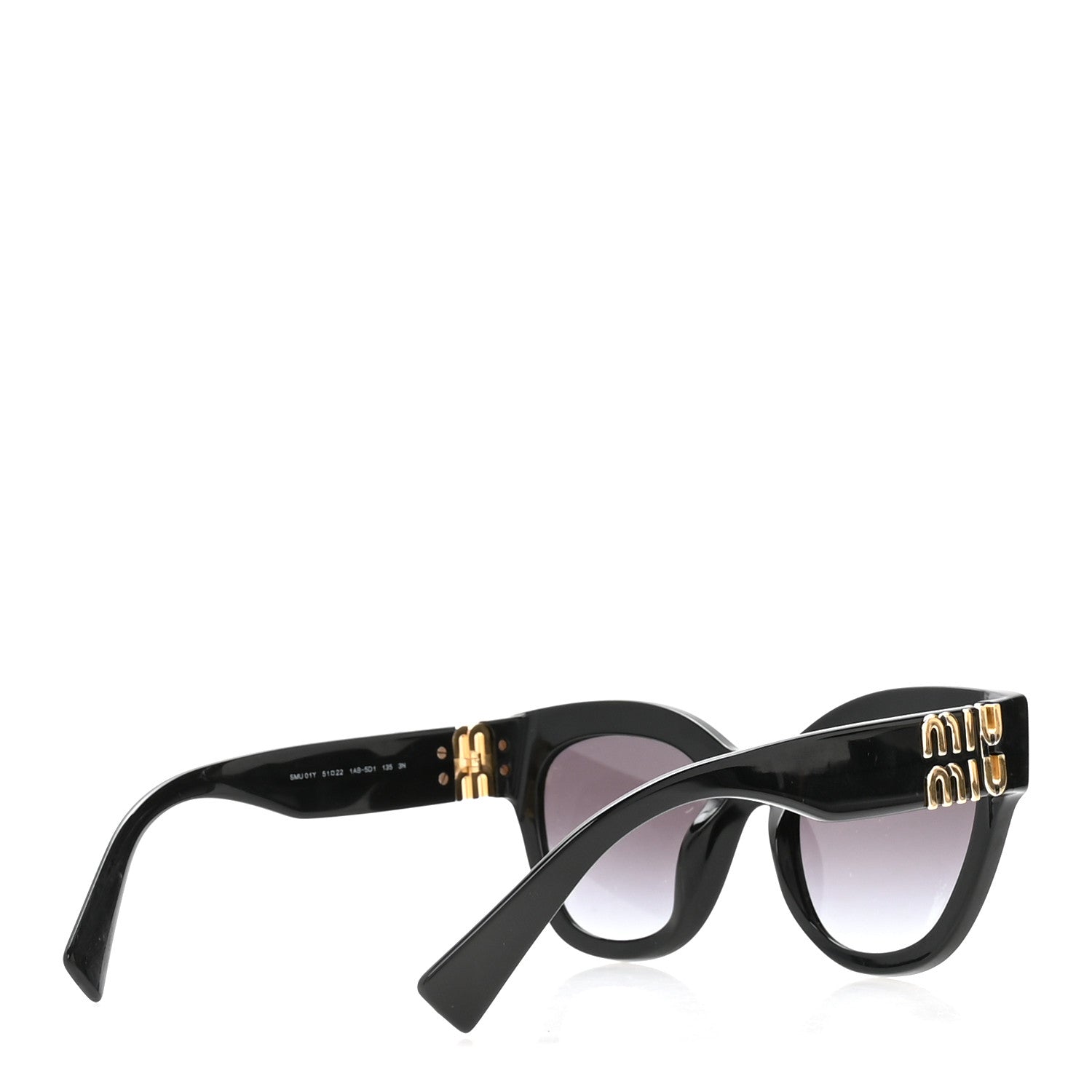 Miu Miu Square Sunglasses — Black SMU01Y