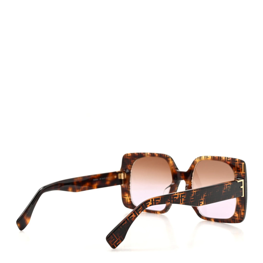 Fendi Square Sunglasses — Havana