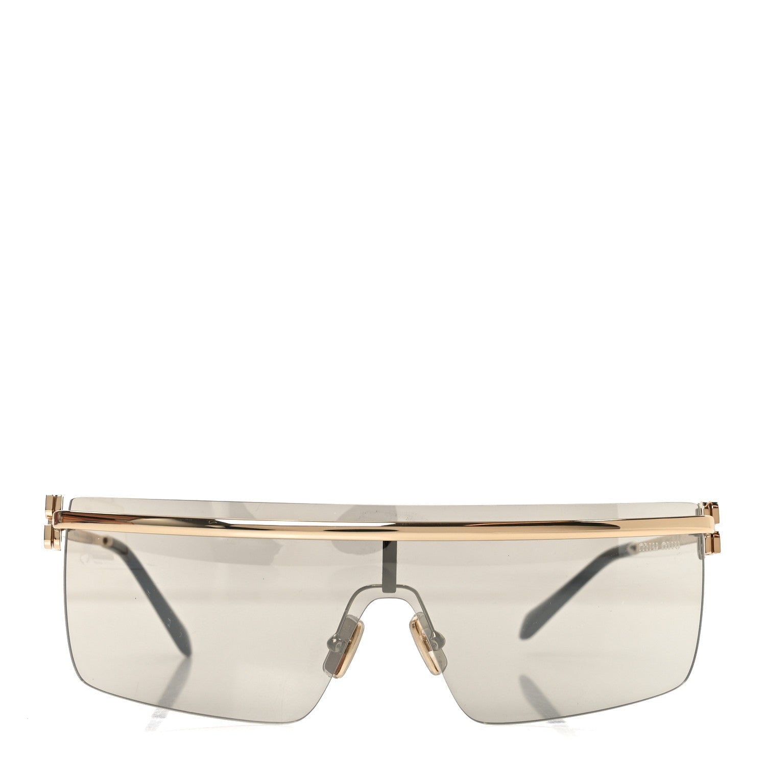 Miu Miu Rectangle Sunglasses — Gold SMU50Z