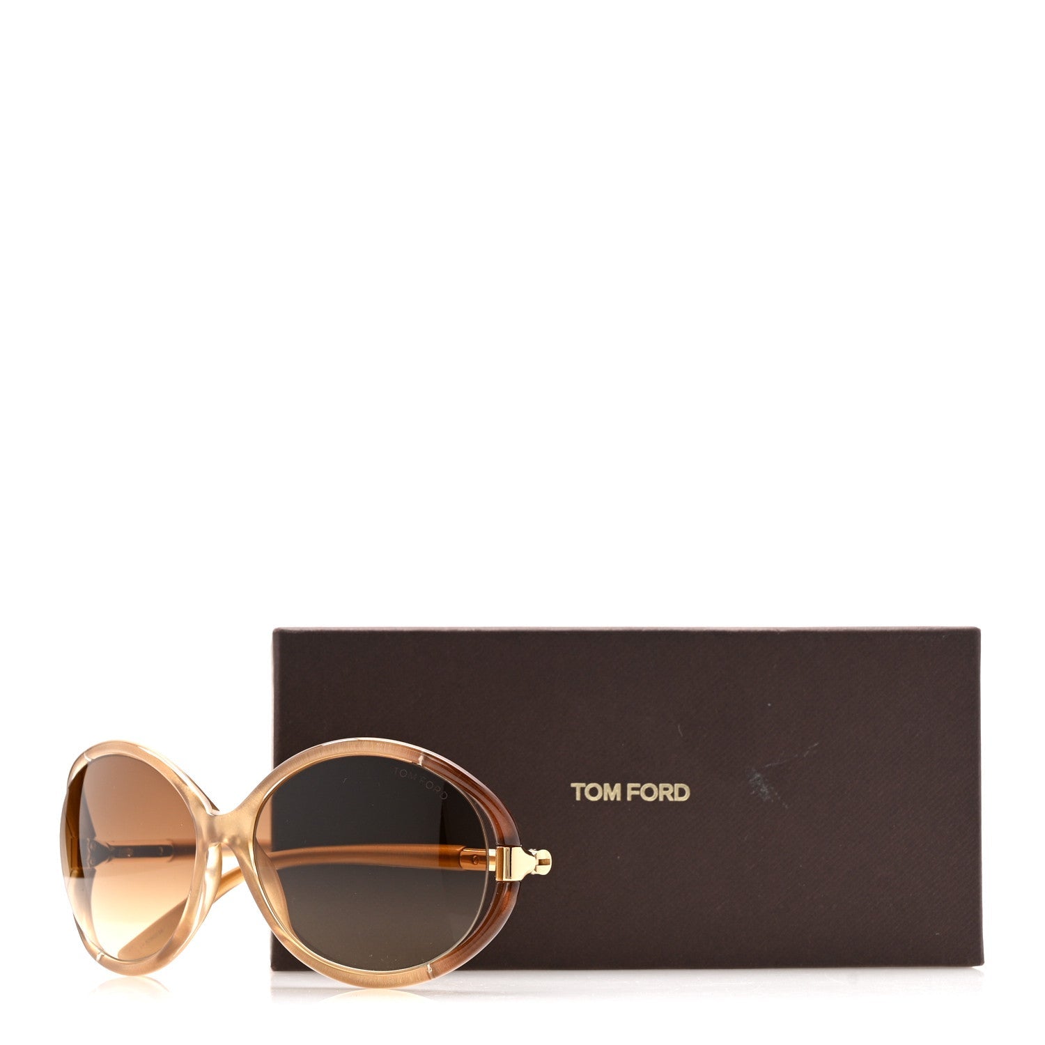 Tom Ford Round Sunglasses — Brown TF124