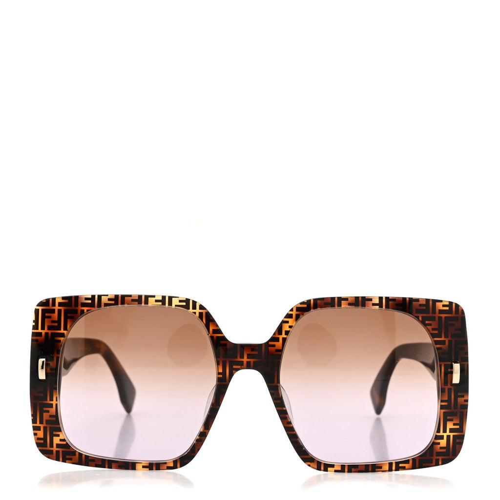 Fendi Square Sunglasses — Havana