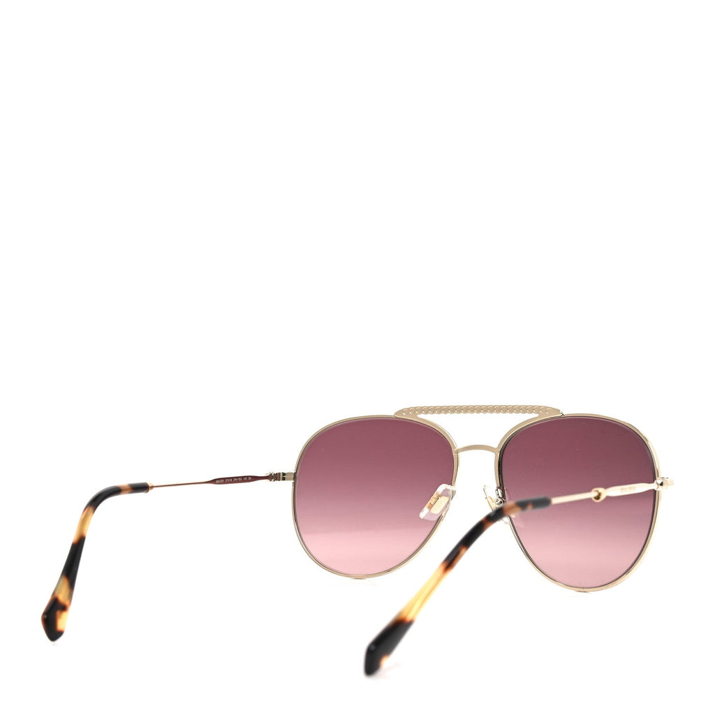 Miu Miu Aviator Sunglasses — Crystal SMU53V