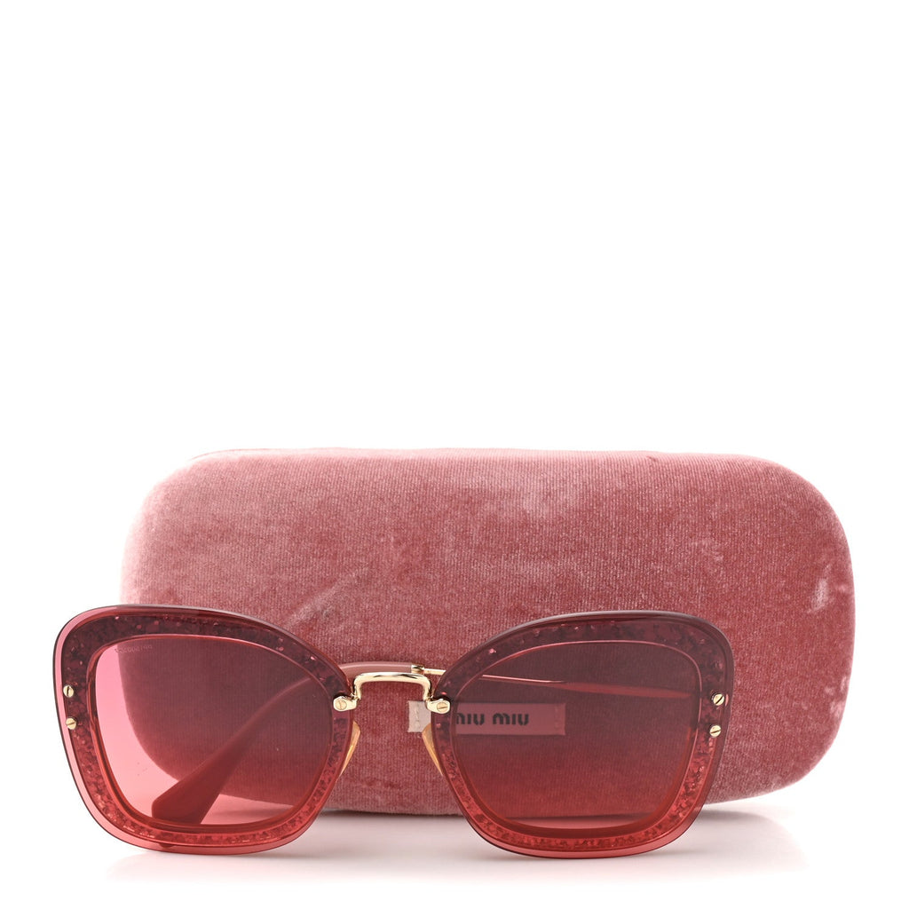 Miu Miu Cat-Eye Sunglasses — Pink SMU02T
