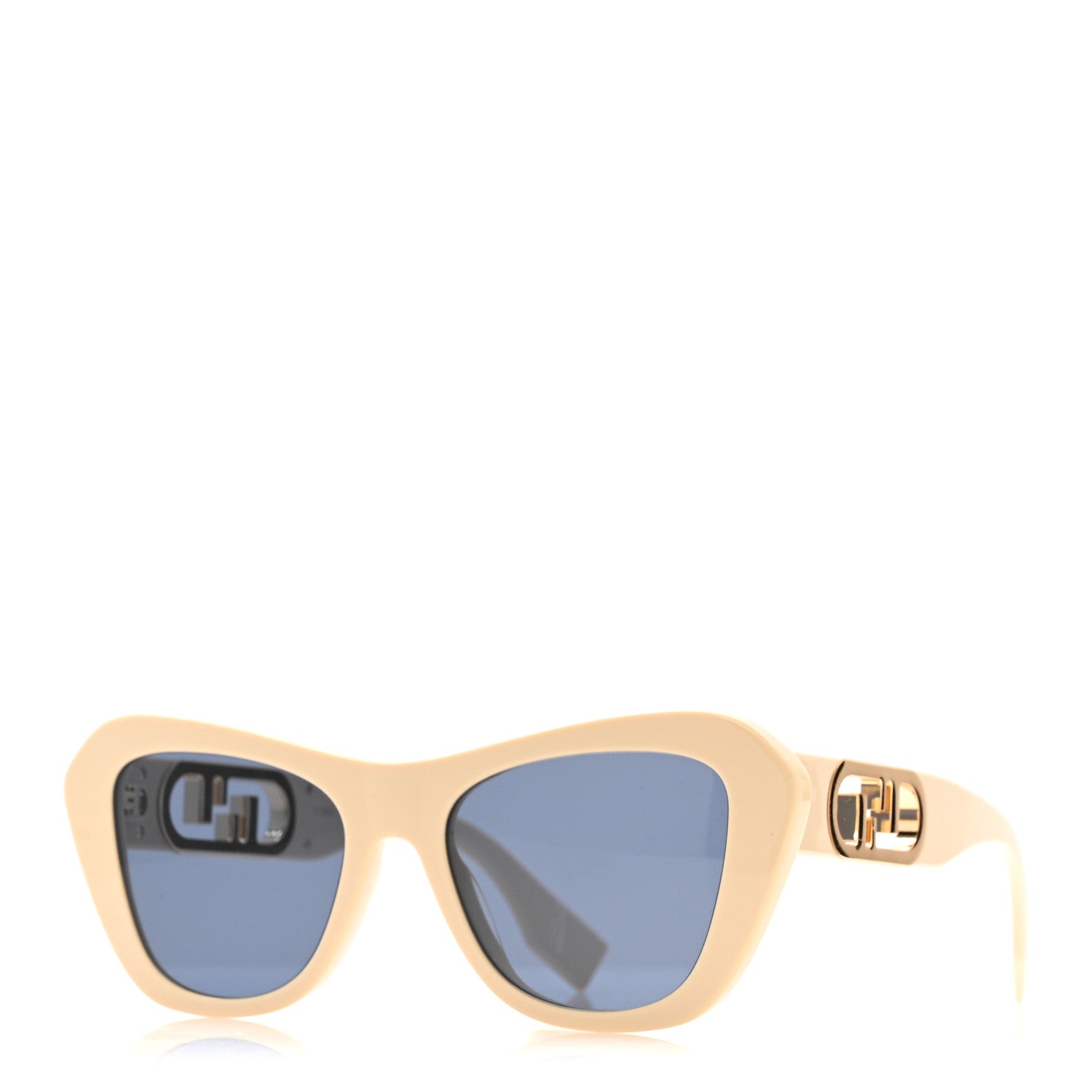 Fendi Square Sunglasses — Beige
