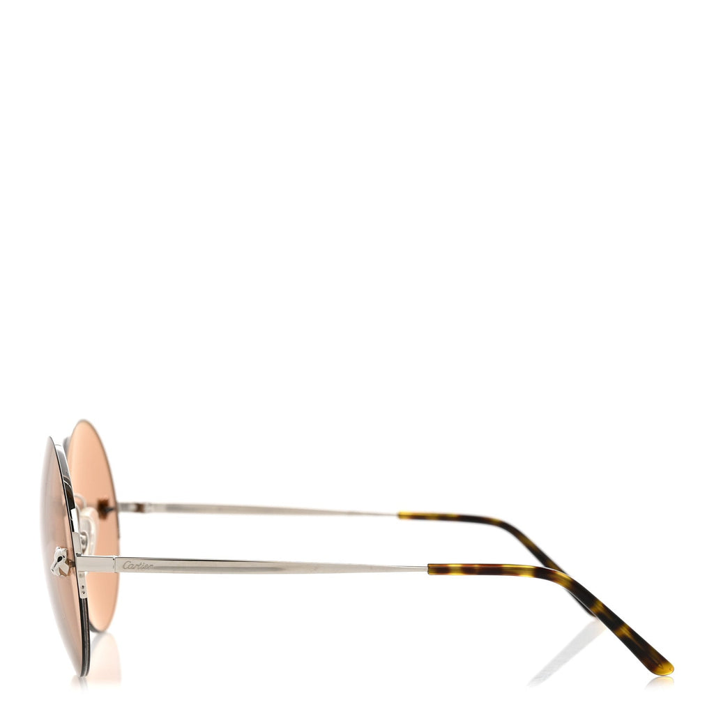 Cartier Round Sunglasses — Silver