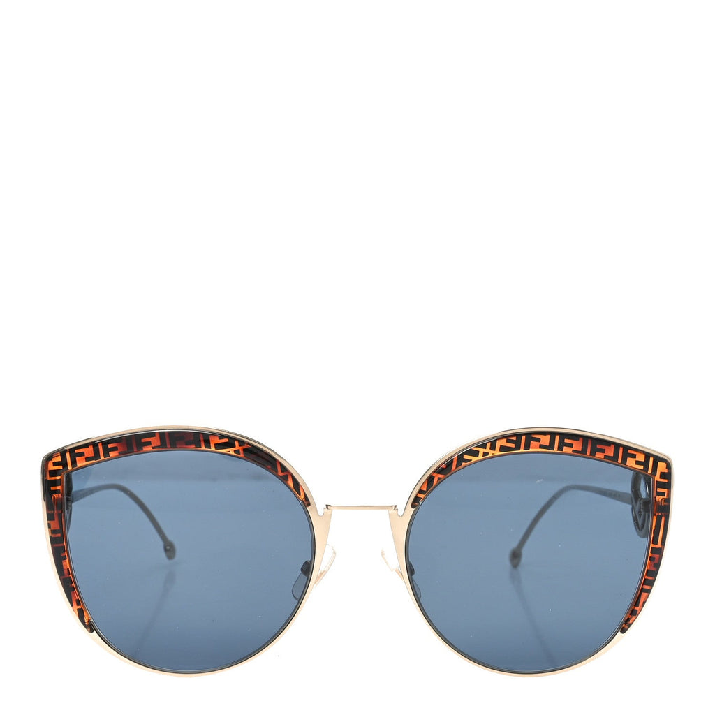 Fendi Cat-Eye Sunglasses — Gold