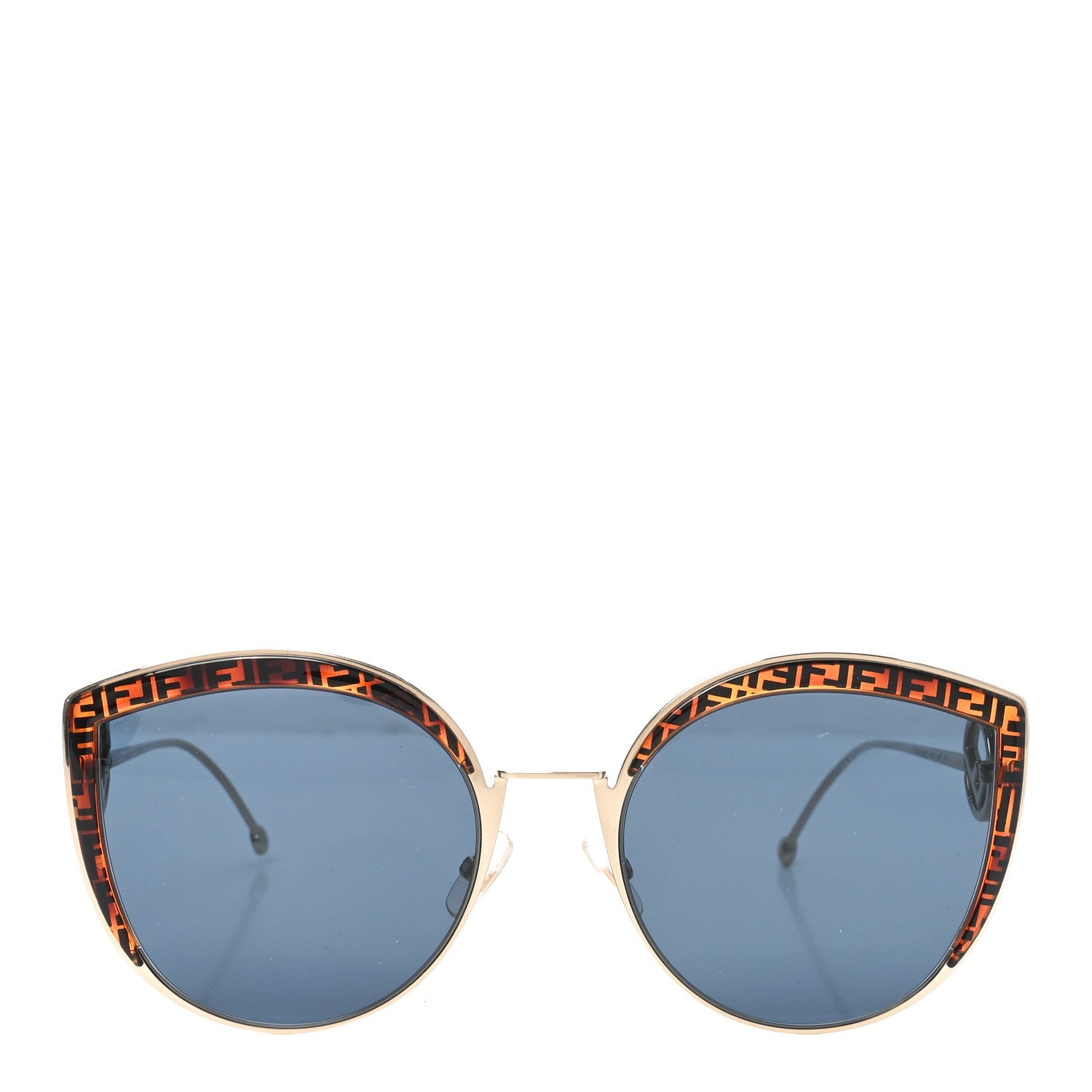 Fendi Cat-Eye Sunglasses — Gold