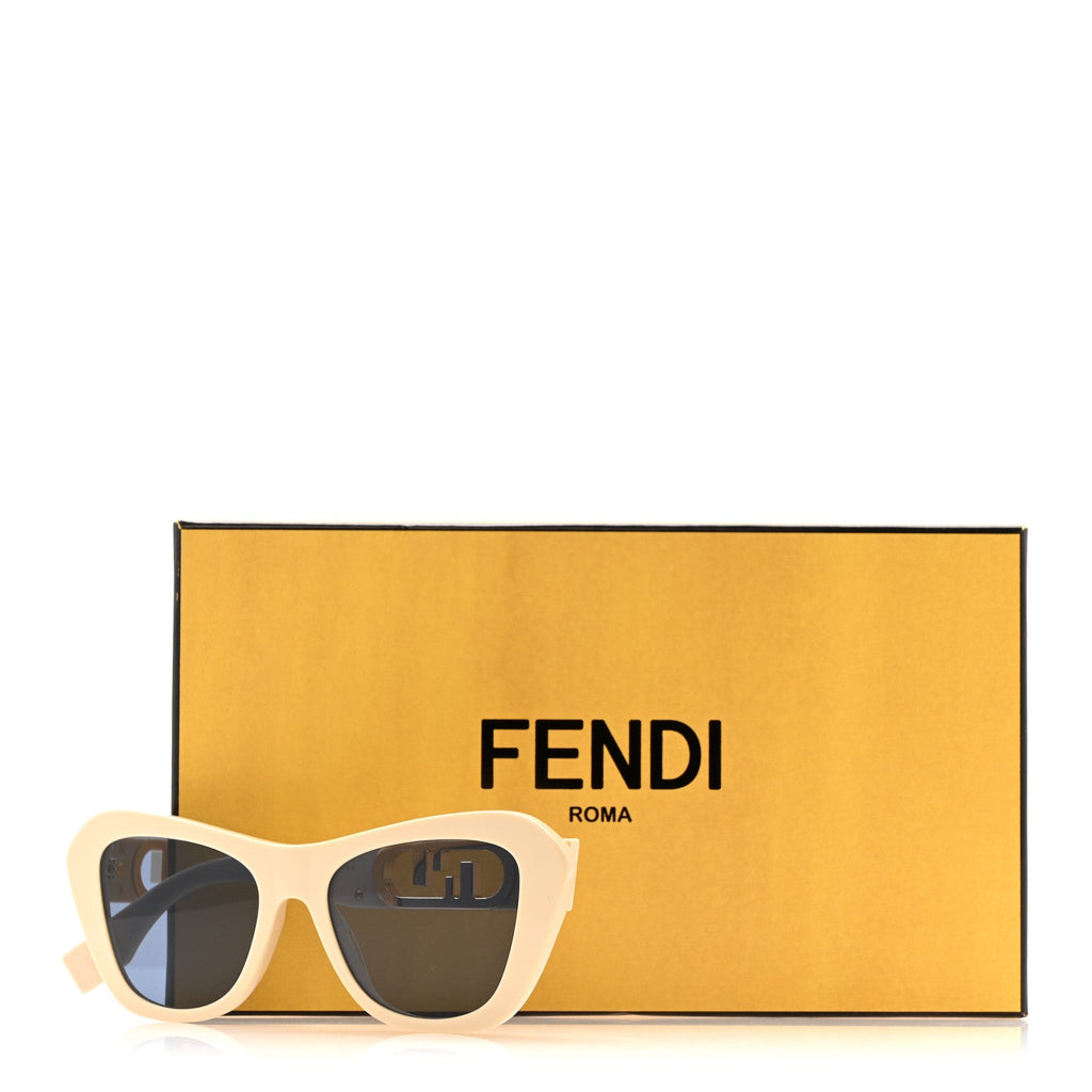 Fendi Square Sunglasses — Beige