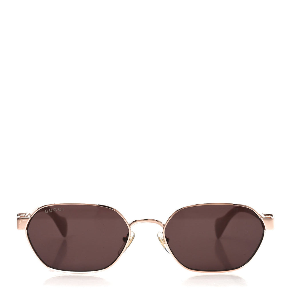 Gucci Square Sunglasses — Rose Gold GG1593S