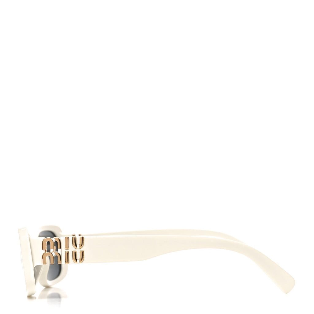 Miu Miu Rectangle Sunglasses — White SMU 08Z