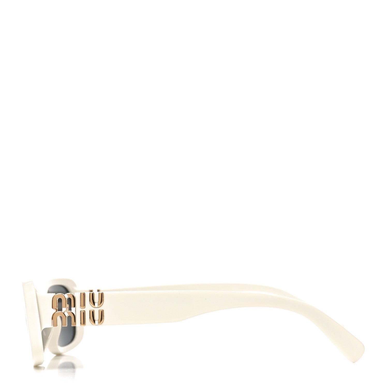 Miu Miu Rectangle Sunglasses — White SMU 08Z