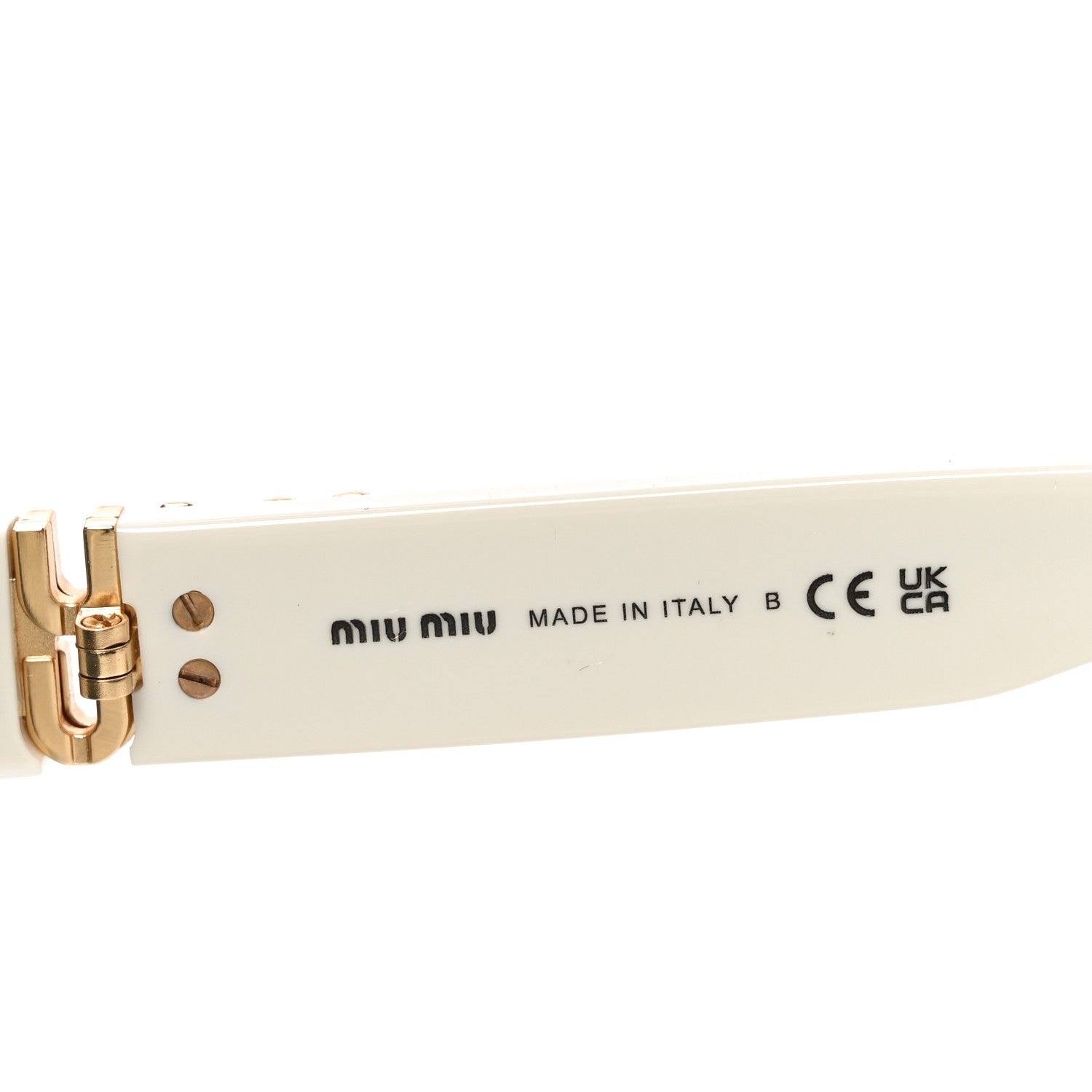 Miu Miu Rectangle Sunglasses — White SMU 08Z