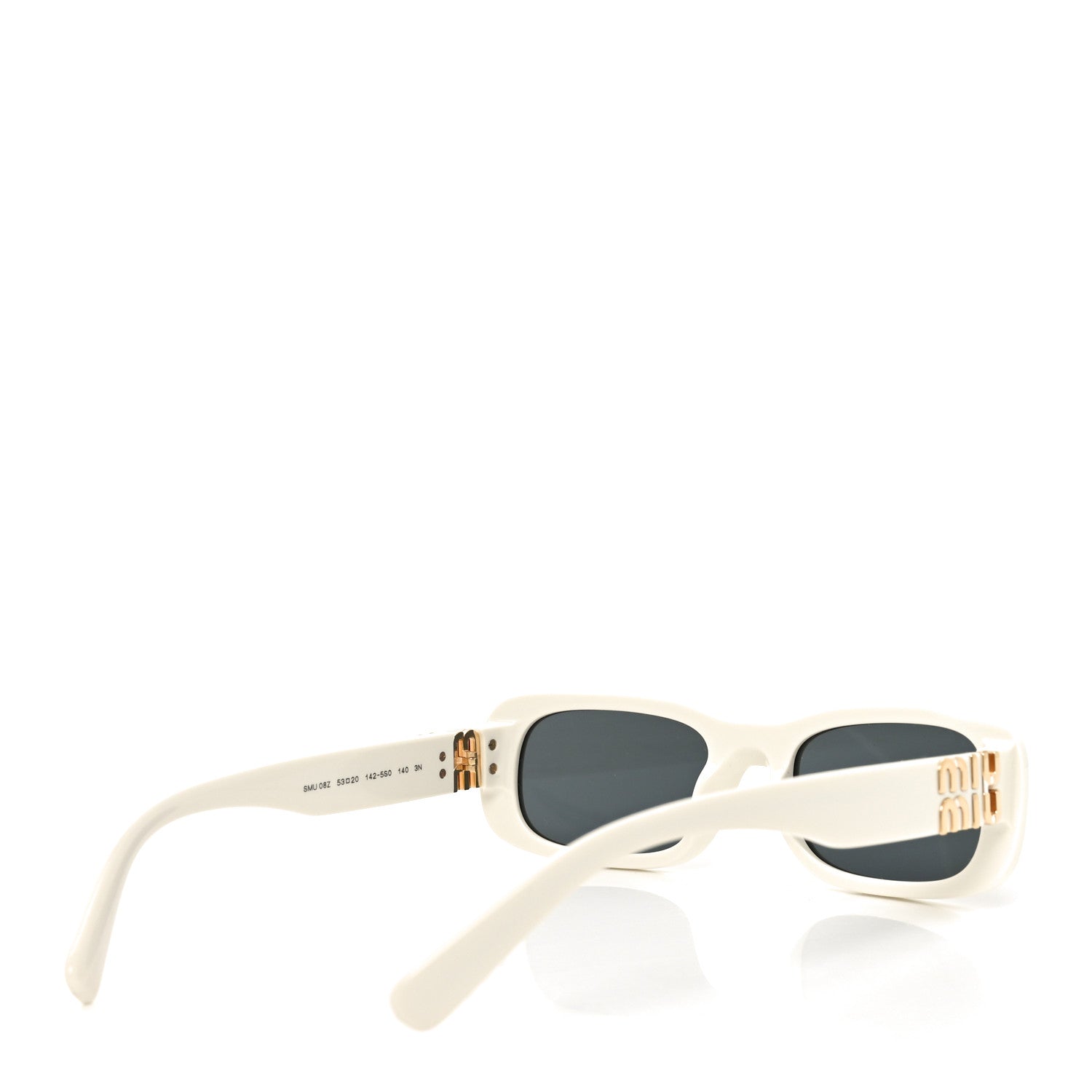 Miu Miu Rectangle Sunglasses — White SMU 08Z