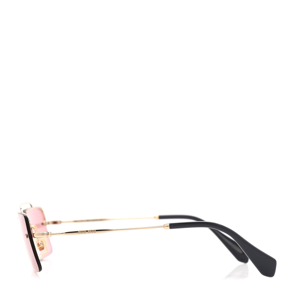 Miu Miu Rectangle Sunglasses — Pink SMU 59T
