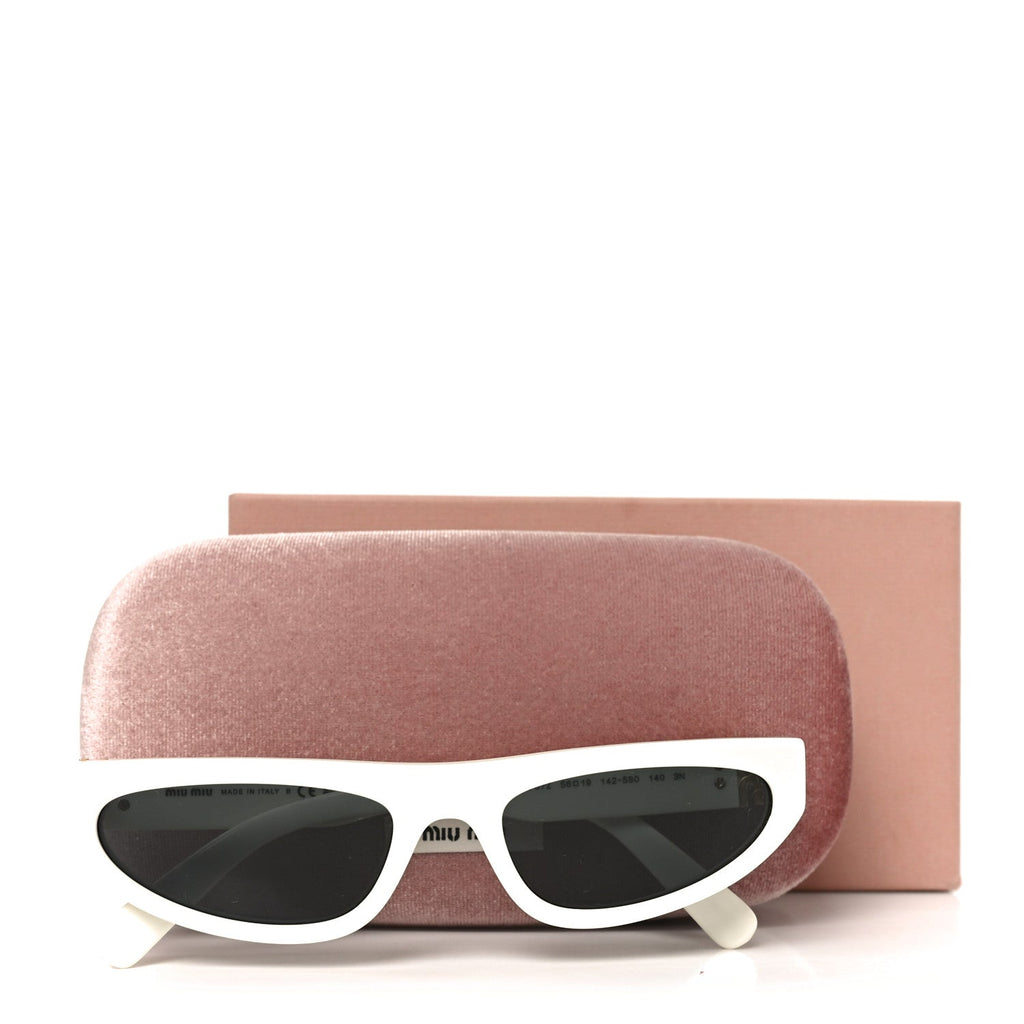 Miu Miu Cat-Eye Sunglasses — White SMU 07Z