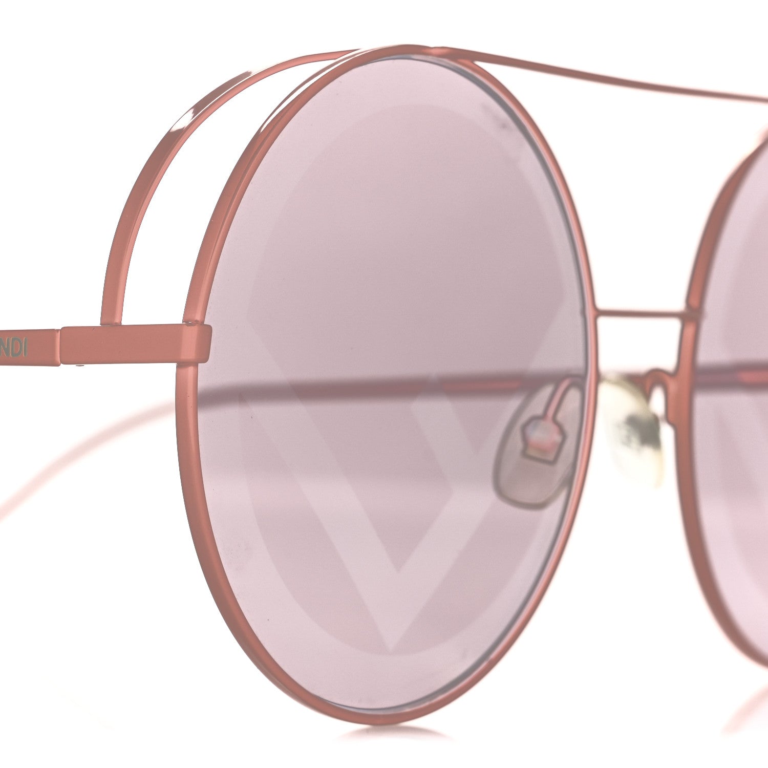 Fendi Round Sunglasses — Pink