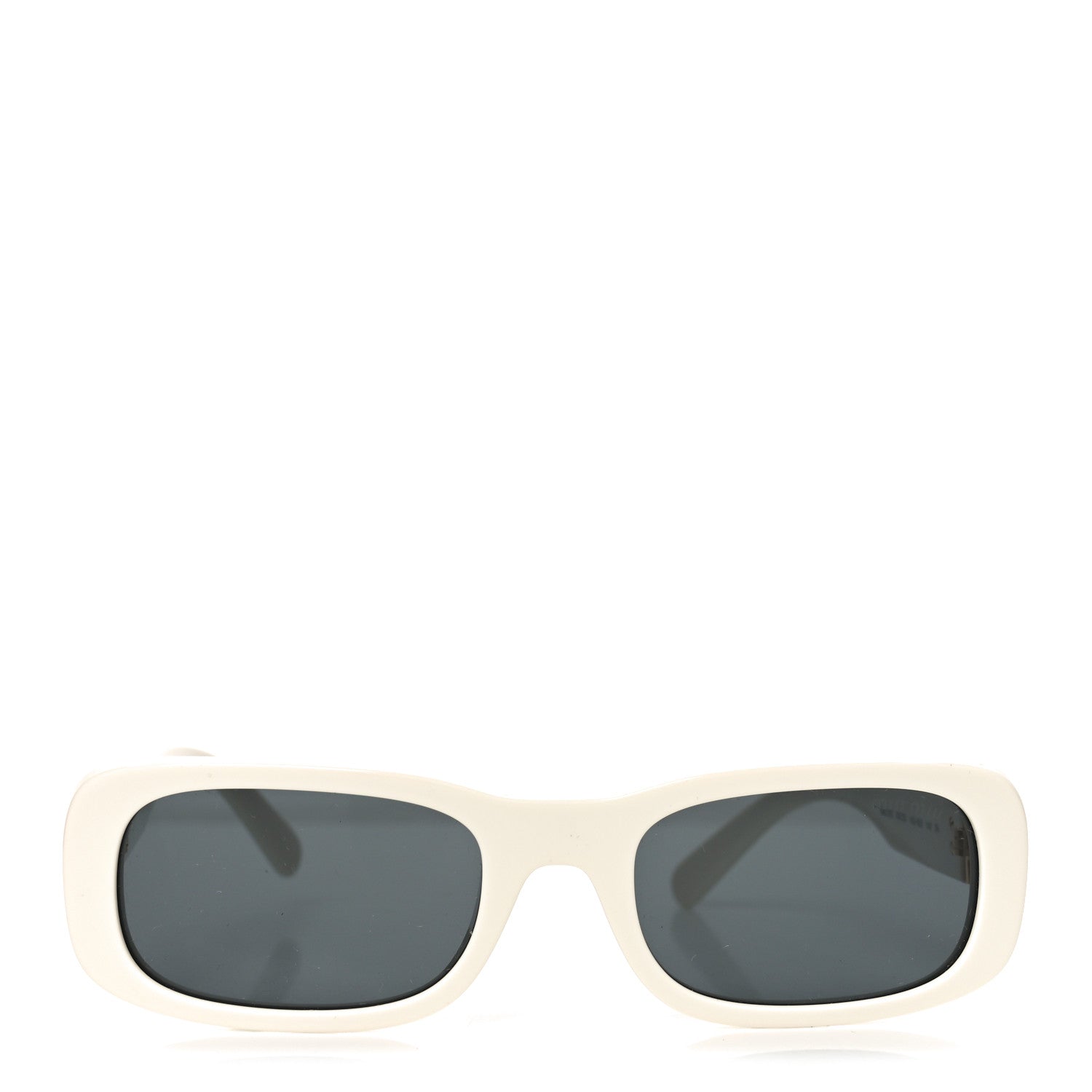 Miu Miu Rectangle Sunglasses — White SMU 08Z