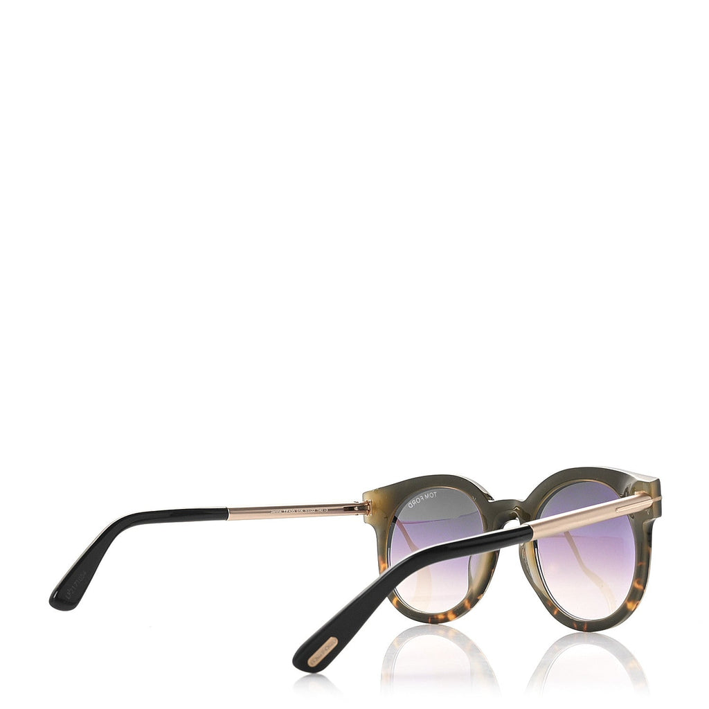 Tom Ford Round Sunglasses — Tortoise TF435