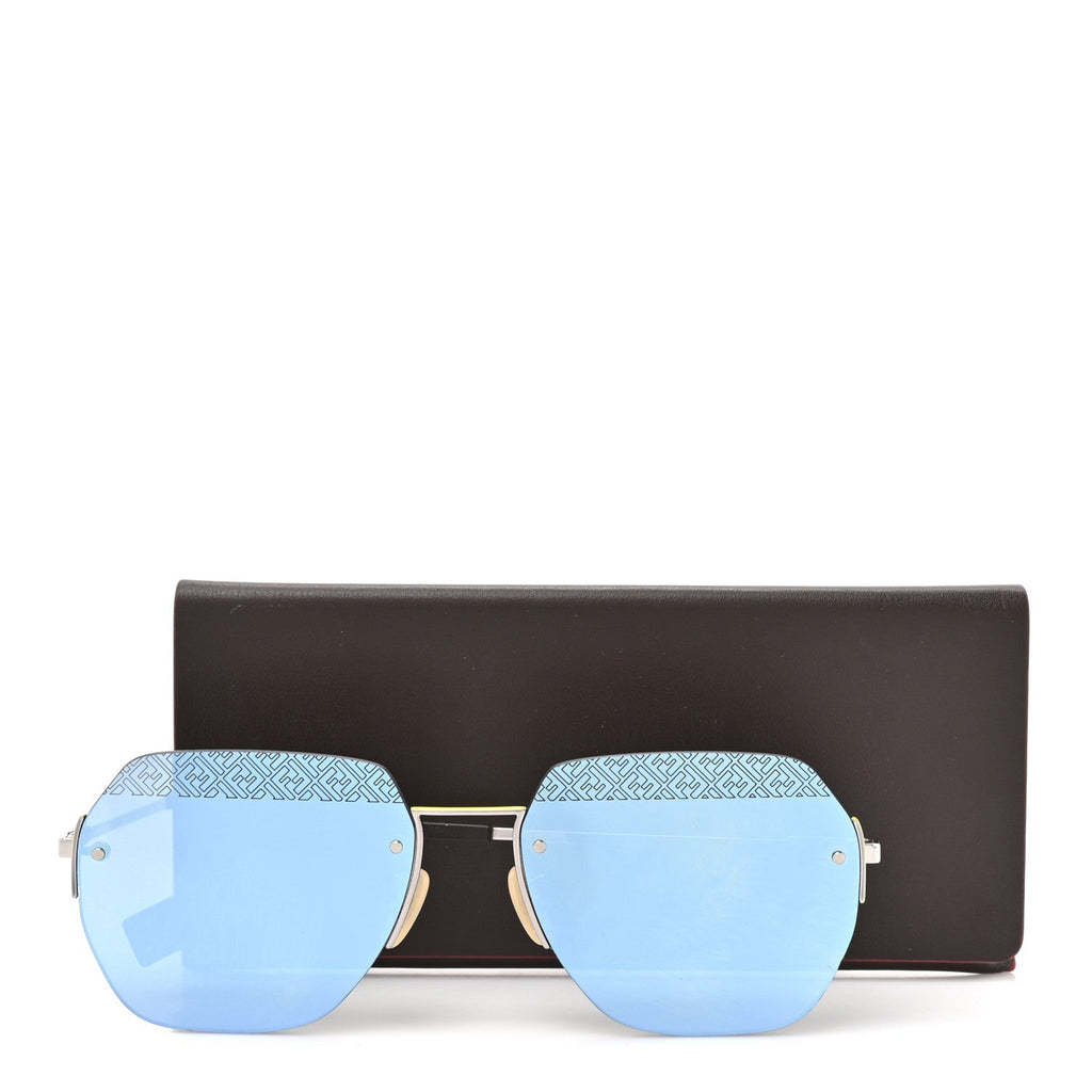 Fendi Aviator Sunglasses — Silver