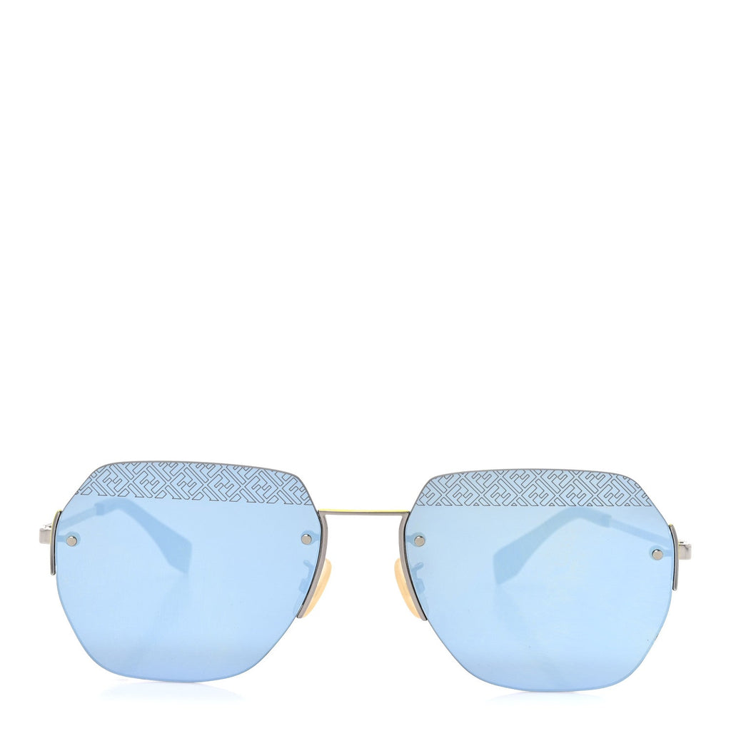Fendi Aviator Sunglasses — Silver