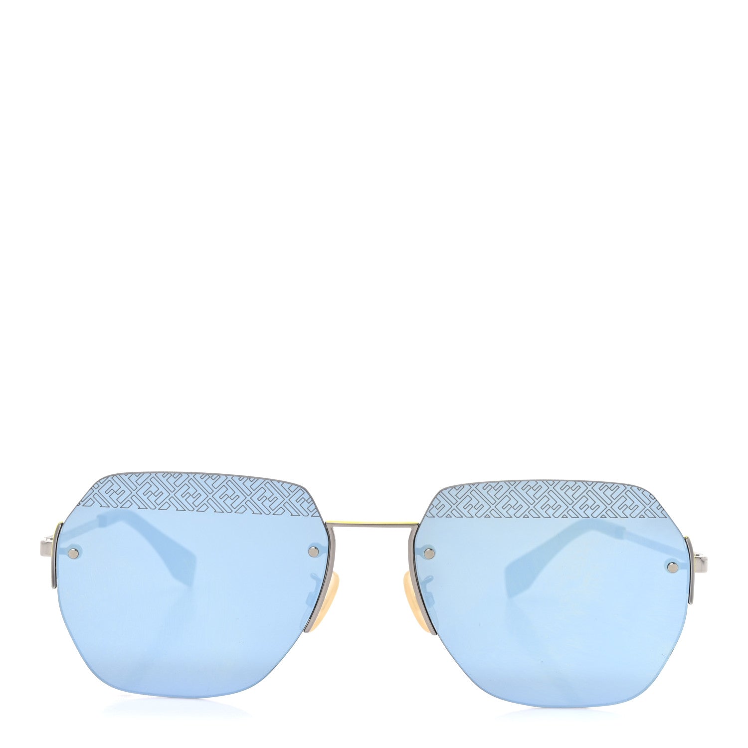 Fendi Aviator Sunglasses — Silver