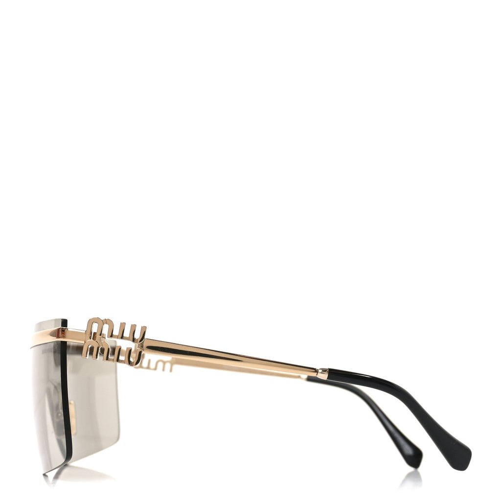 Miu Miu Rectangle Sunglasses — Gold SMU50Z