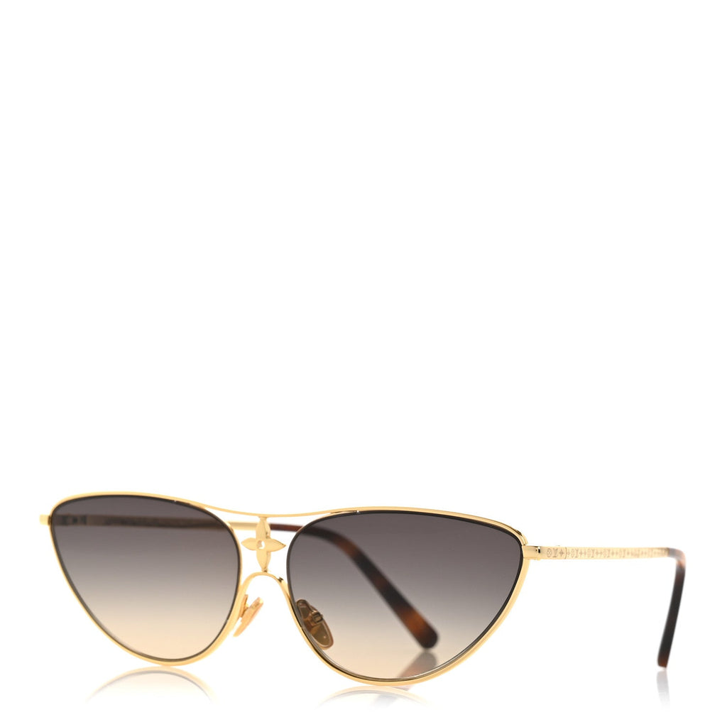 Louis Vuitton Cat-Eye Sunglasses — Gold Z1867U
