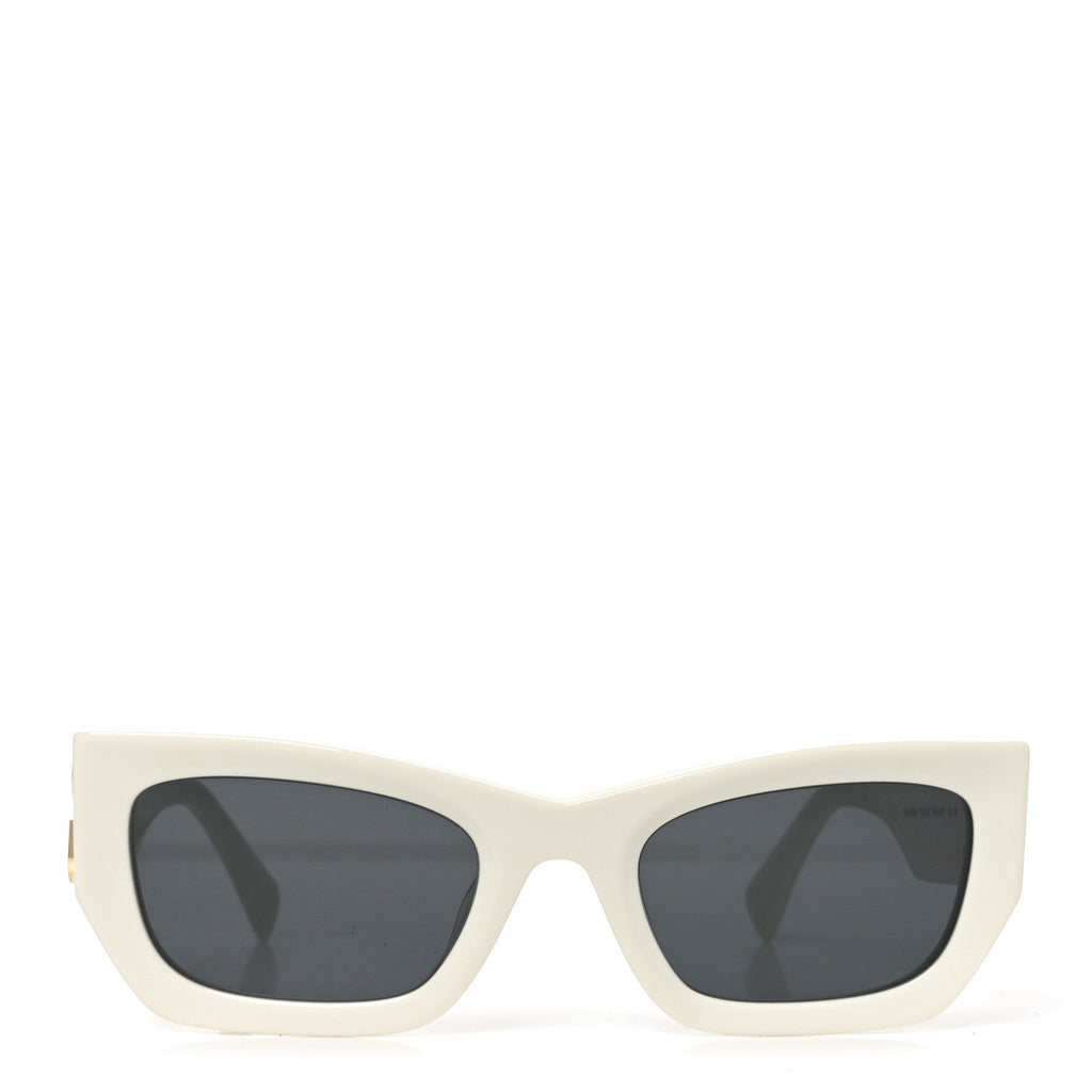Miu Miu Rectangle Sunglasses — White SMU 09W