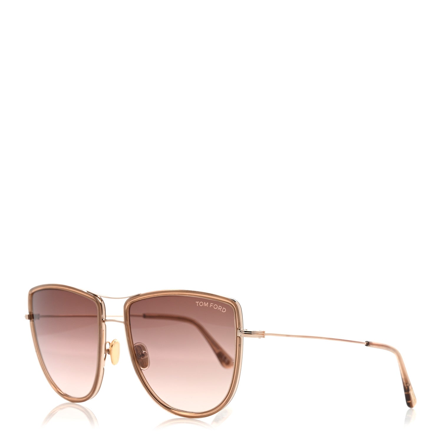 Tom Ford Square Sunglasses — Gold TF759