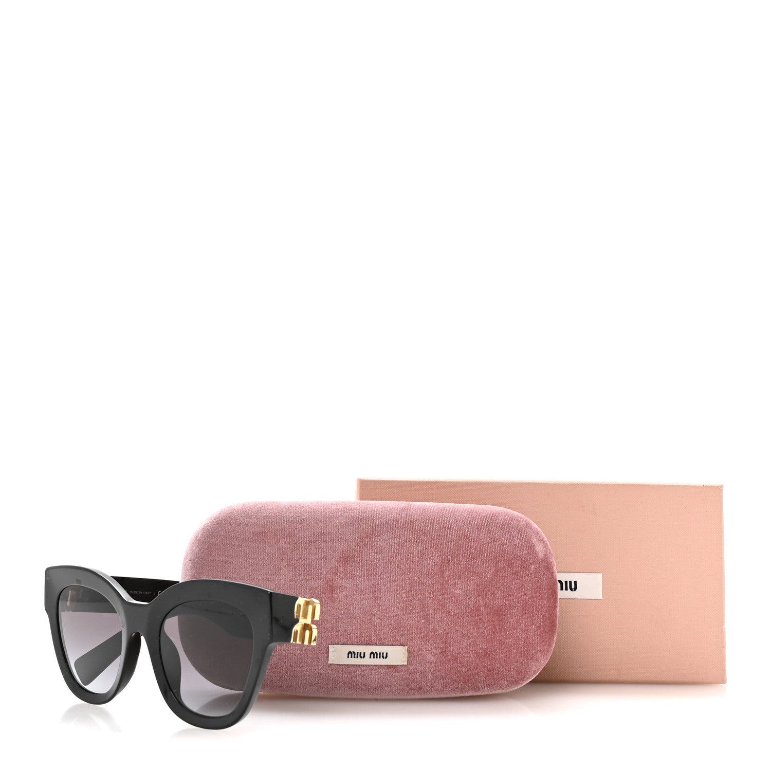 Miu Miu Square Sunglasses — Black SMU01Y