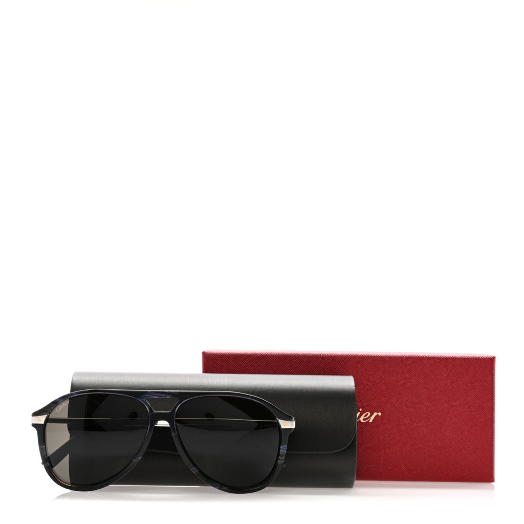 Cartier Aviator Sunglasses — Black