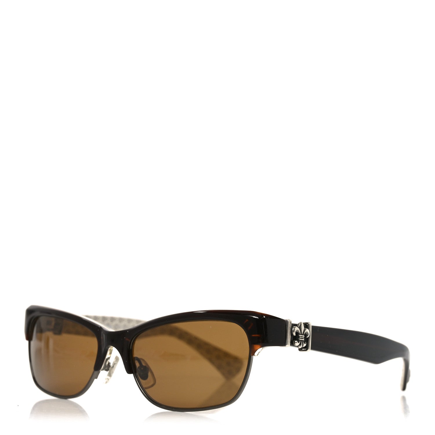 Chrome Hearts Square Sunglasses — Brown