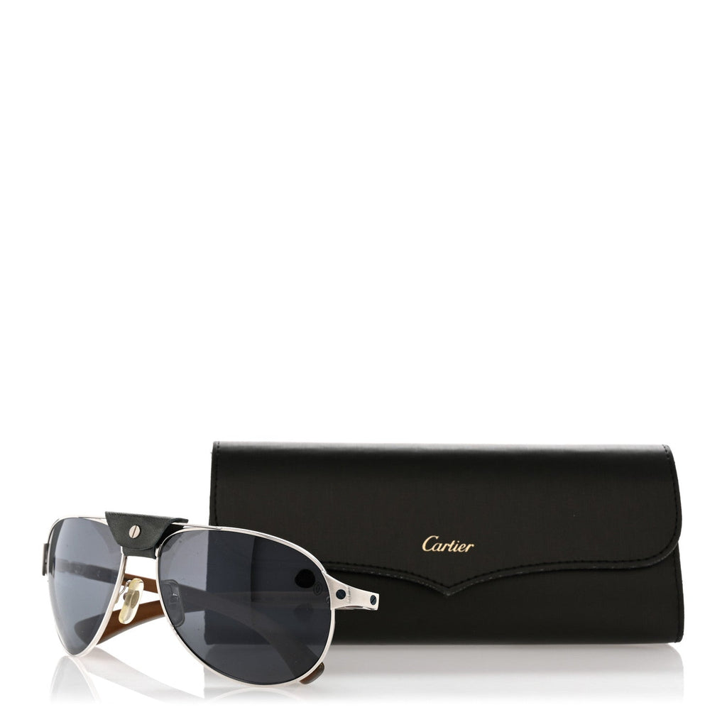 Cartier Aviator Sunglasses — Silver
