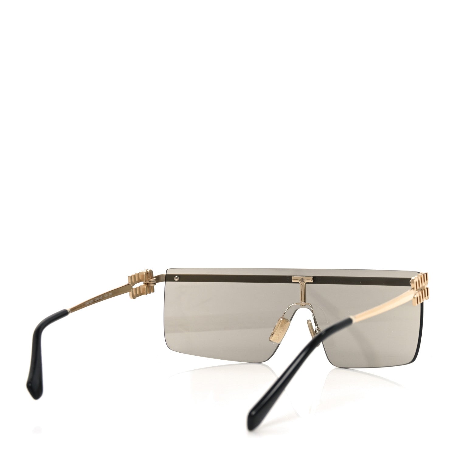 Miu Miu Rectangle Sunglasses — Gold SMU50Z
