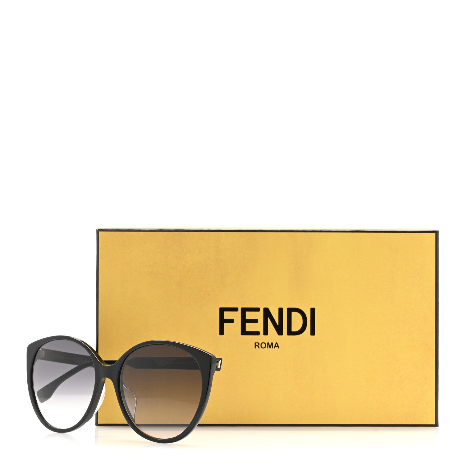 Fendi Cat-Eye Sunglasses — Black