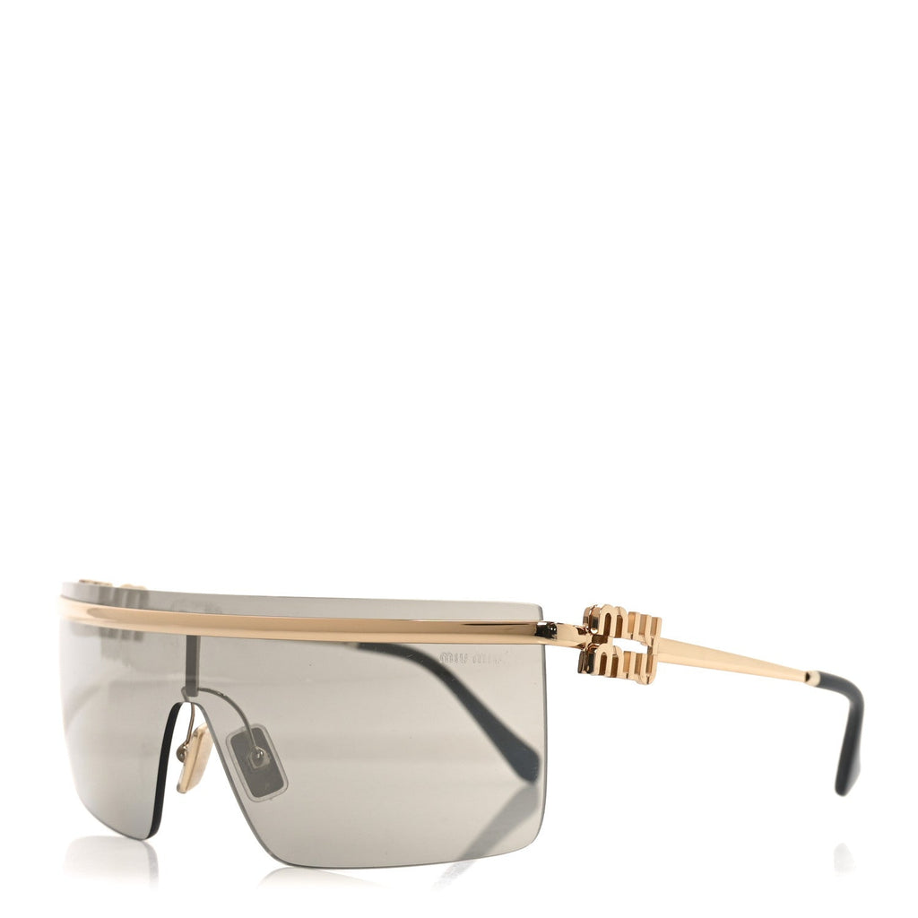 Miu Miu Rectangle Sunglasses — Gold SMU50Z