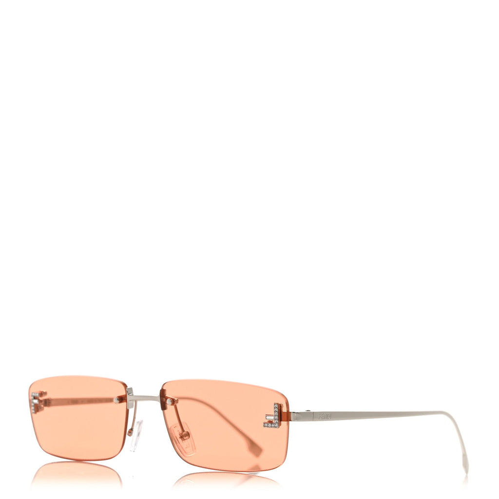 Fendi Square Sunglasses — Silver