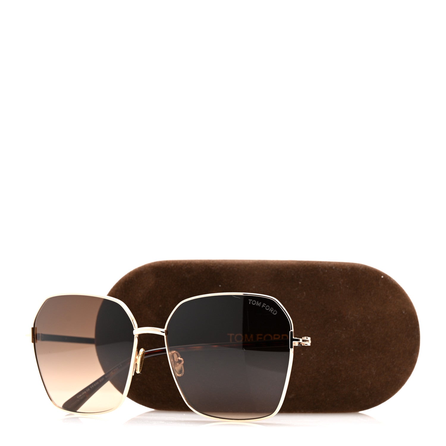 Tom Ford Square Sunglasses — Brown TF839