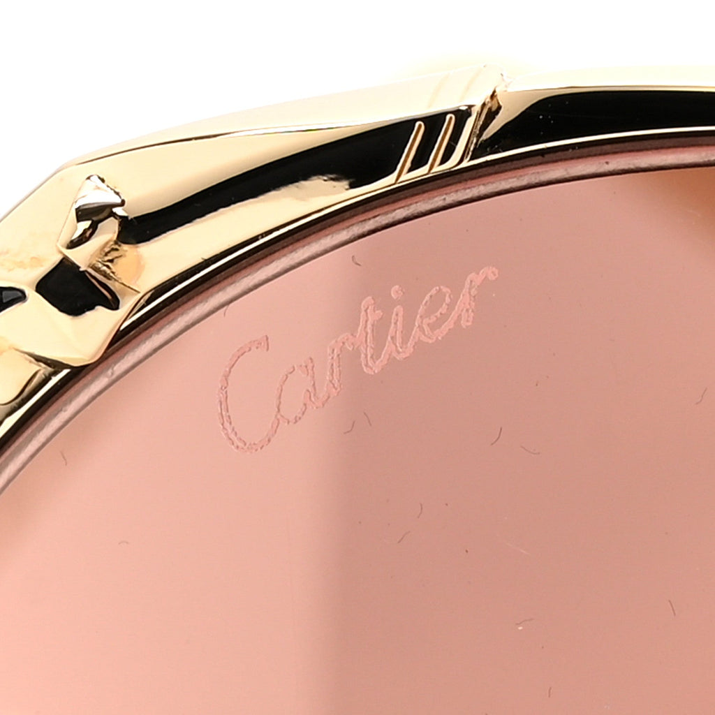 Cartier Round Sunglasses — Gold