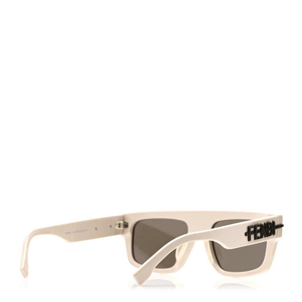 Fendi Rectangle Sunglasses — Beige
